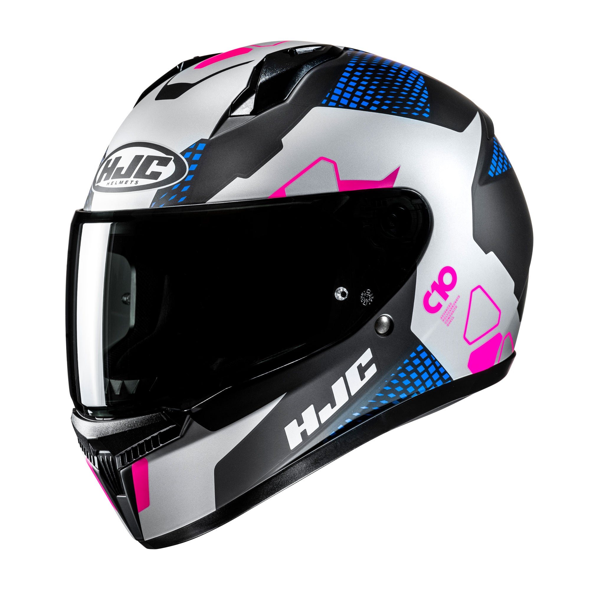 HJC C10 Aspa Full Face Helmet MC28SF Blue / Purple / White - FREE UK Shipping, FREE 365 Day Returns | Moto Central