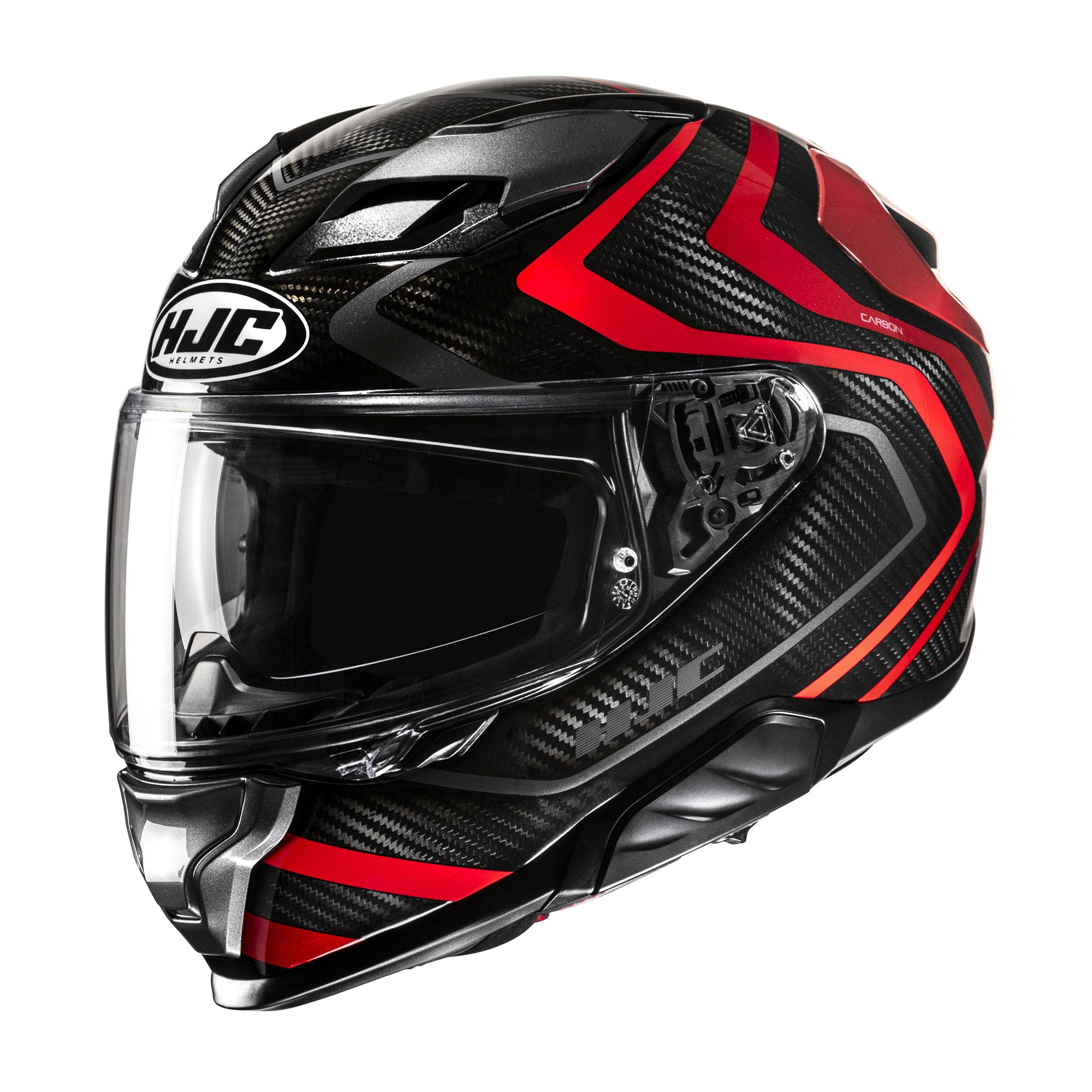 HJC F71 Carbon Nevio Full Face Helmet MC1 Red - FREE UK Shipping, FREE 365 Day Returns | Moto Central