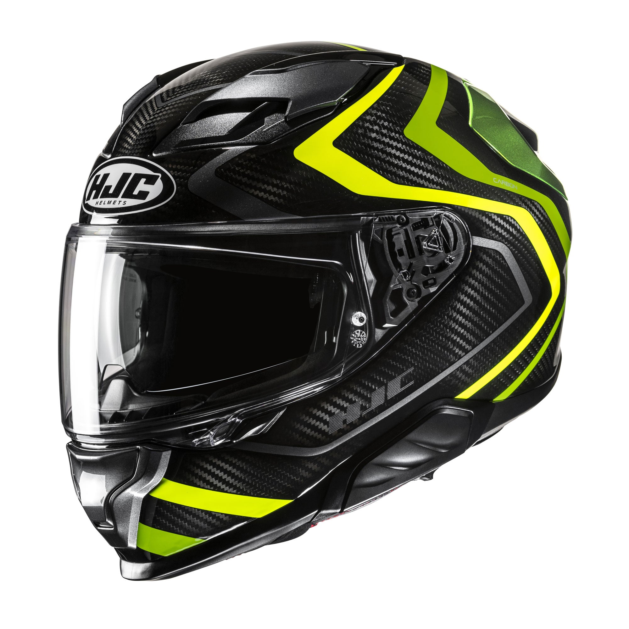 HJC F71 Carbon Nevio Full Face Helmet MC3H Yellow - FREE UK Shipping, FREE 365 Day Returns | Moto Central