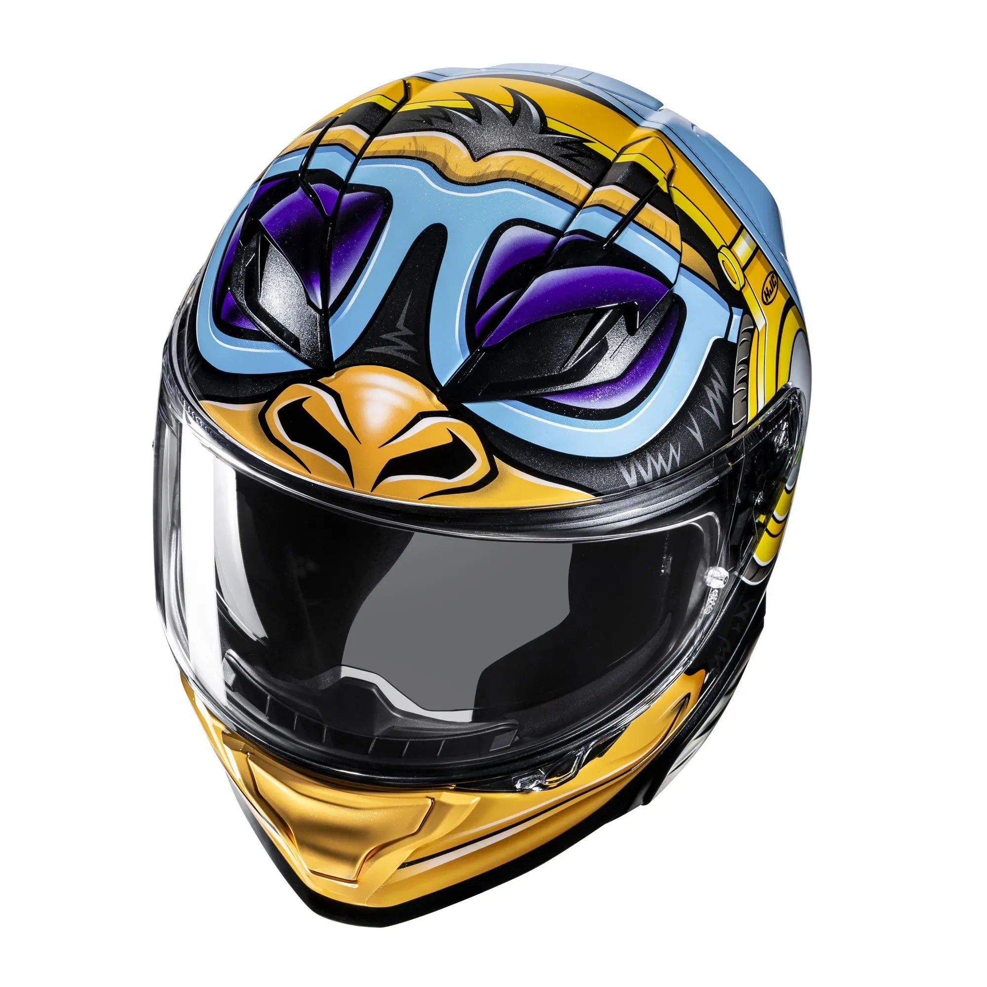 HJC F71 Monkey DJ MC23 Blue / White / Fluo Yellow  - FREE UK Shipping, FREE 365 Day Returns | Moto Central
