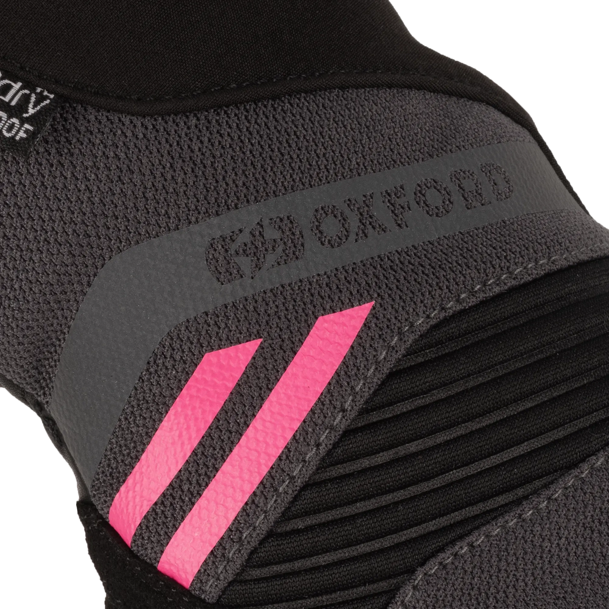 Oxford Dakar 1.0 Dry2Dry Ladies Textile Gloves Charcoal / Pink FREE UK Delivery, FREE 365 Day Returns | Moto Central