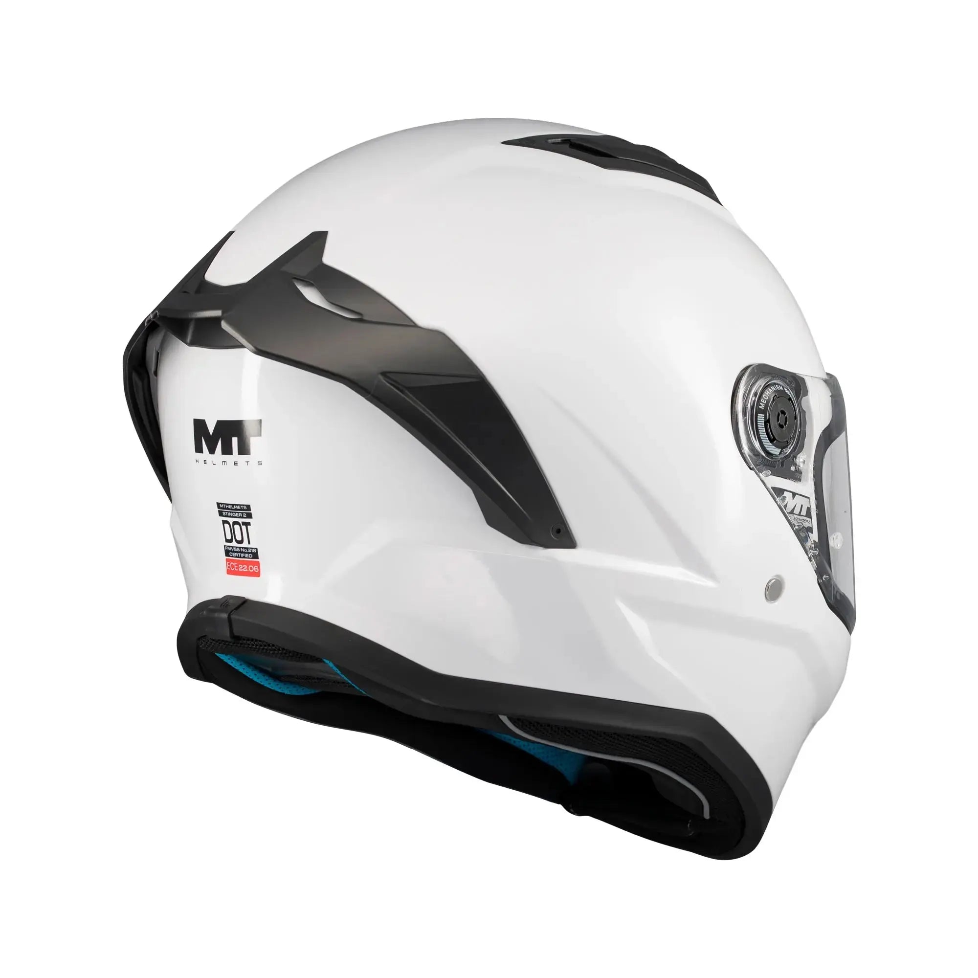 MT Helmets Stinger 2 Pure A0 Gloss White FREE UK Delivery, FREE 365 Day Returns | Moto Central