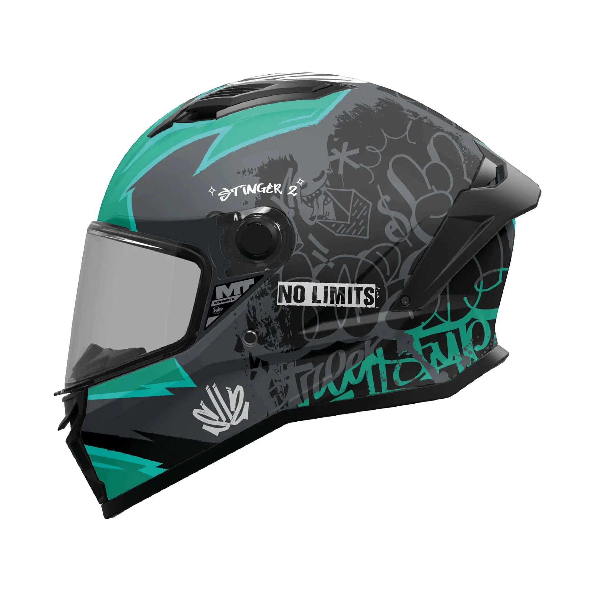 MT Helmet Stinger 2 Tagger B6 Matt Black / Green