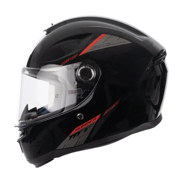 MT Hummer S Solid A1 Gloss Black With DD Ring FREE UK Delivery, FREE 365 Day Returns | Moto Central
