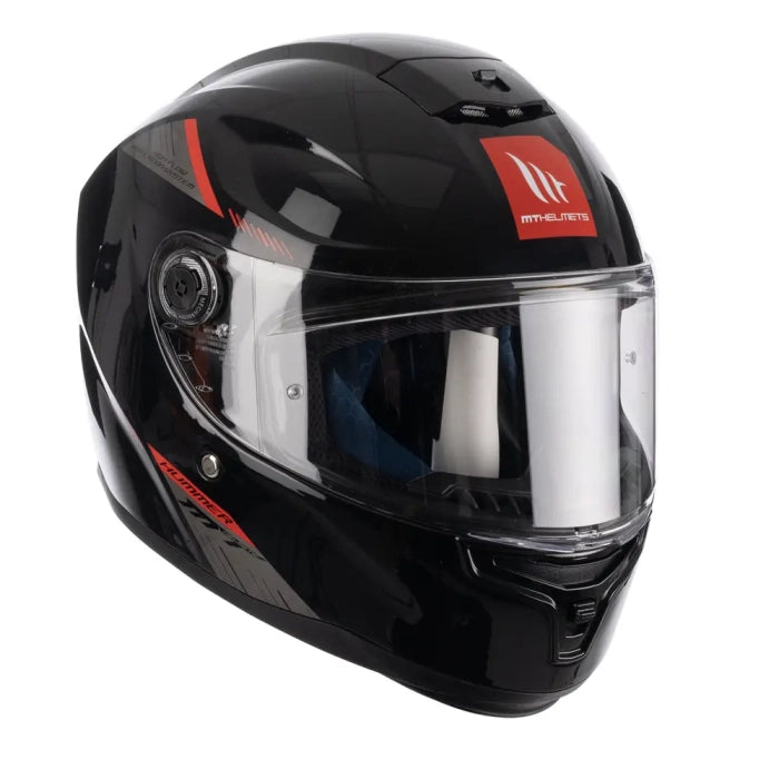 MT Hummer S Solid A1 Gloss Black With DD Ring FREE UK Delivery, FREE 365 Day Returns | Moto Central
