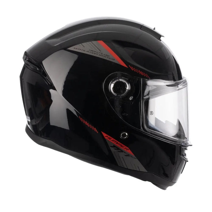MT Hummer S Solid A1 Gloss Black With DD Ring FREE UK Delivery, FREE 365 Day Returns | Moto Central