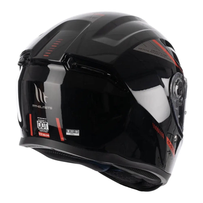 MT Hummer S Solid A1 Gloss Black With DD Ring FREE UK Delivery, FREE 365 Day Returns | Moto Central