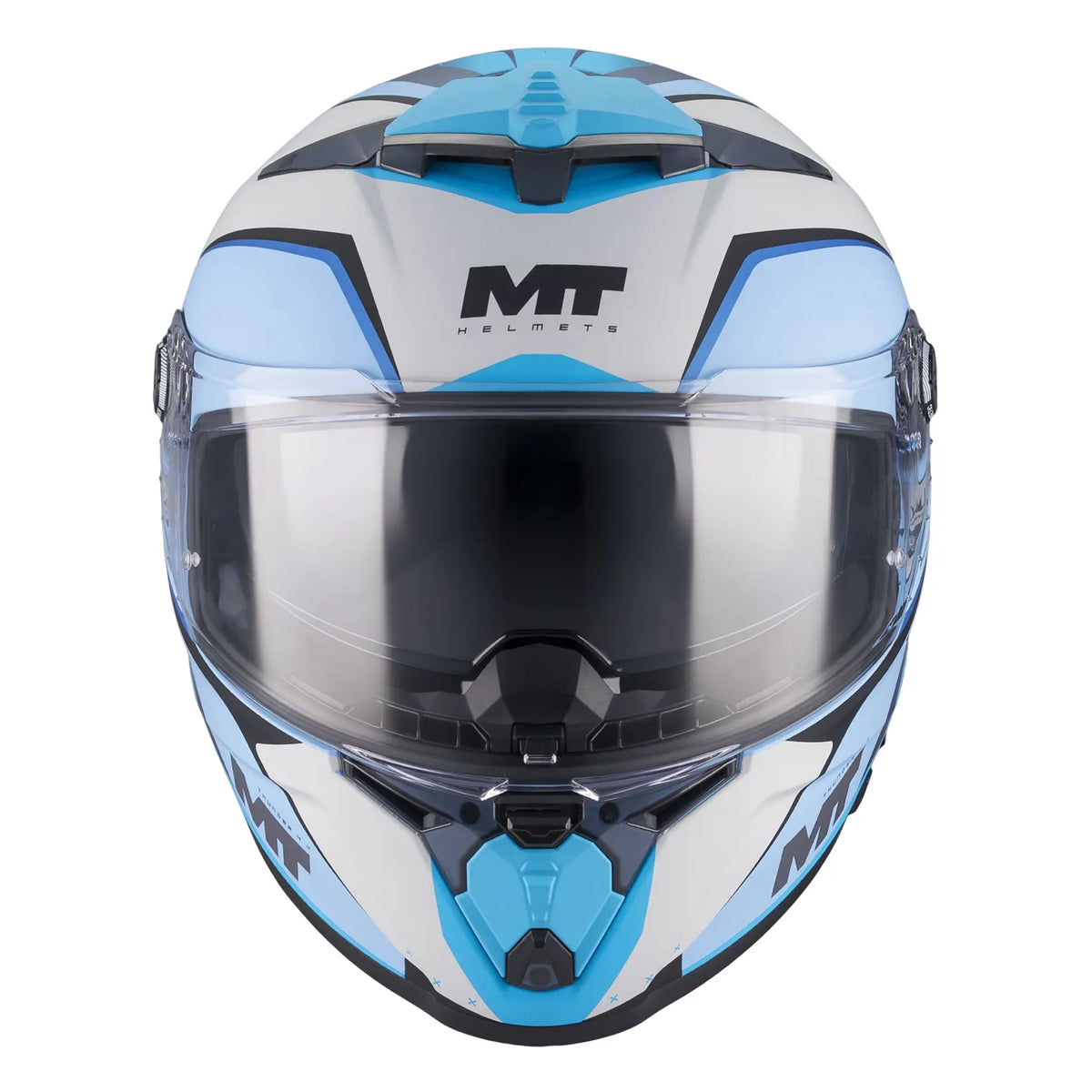 MT Helmets Thunder 4 R Wind Tunnel C7 Matt Blue, front view