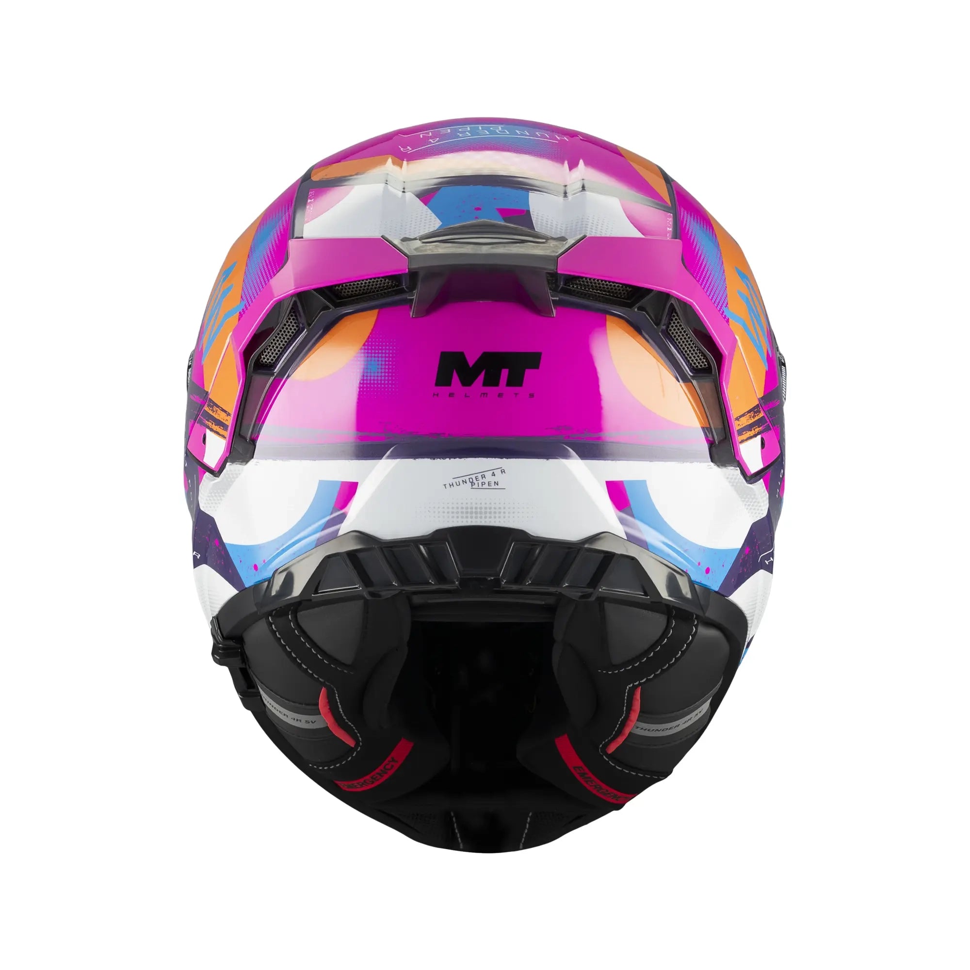 MT Helmets Thunder 4 R Pipen C8 Gloss Pink / White