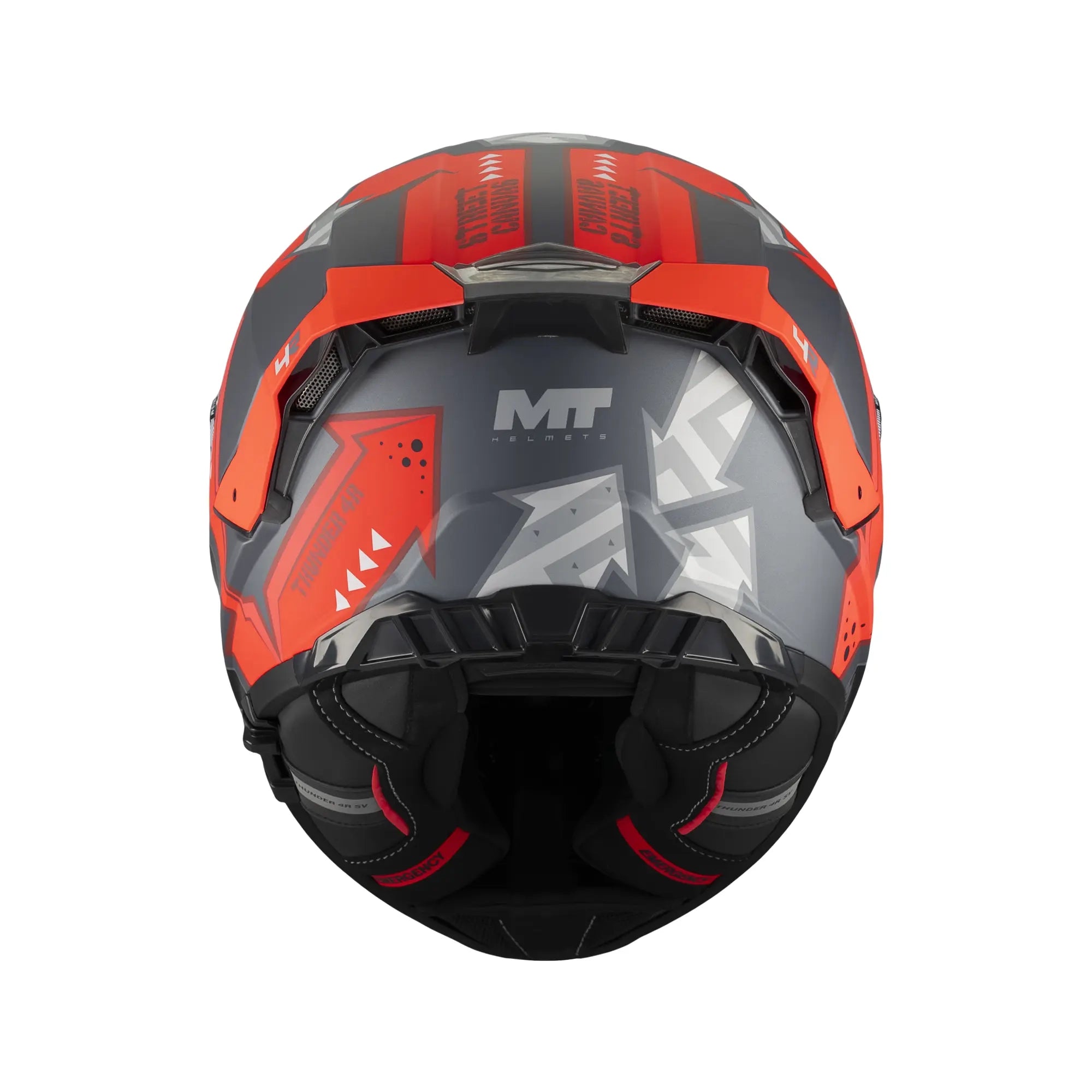 MT Helmets Thunder 4 R Canvas C5 Matt Black / Red