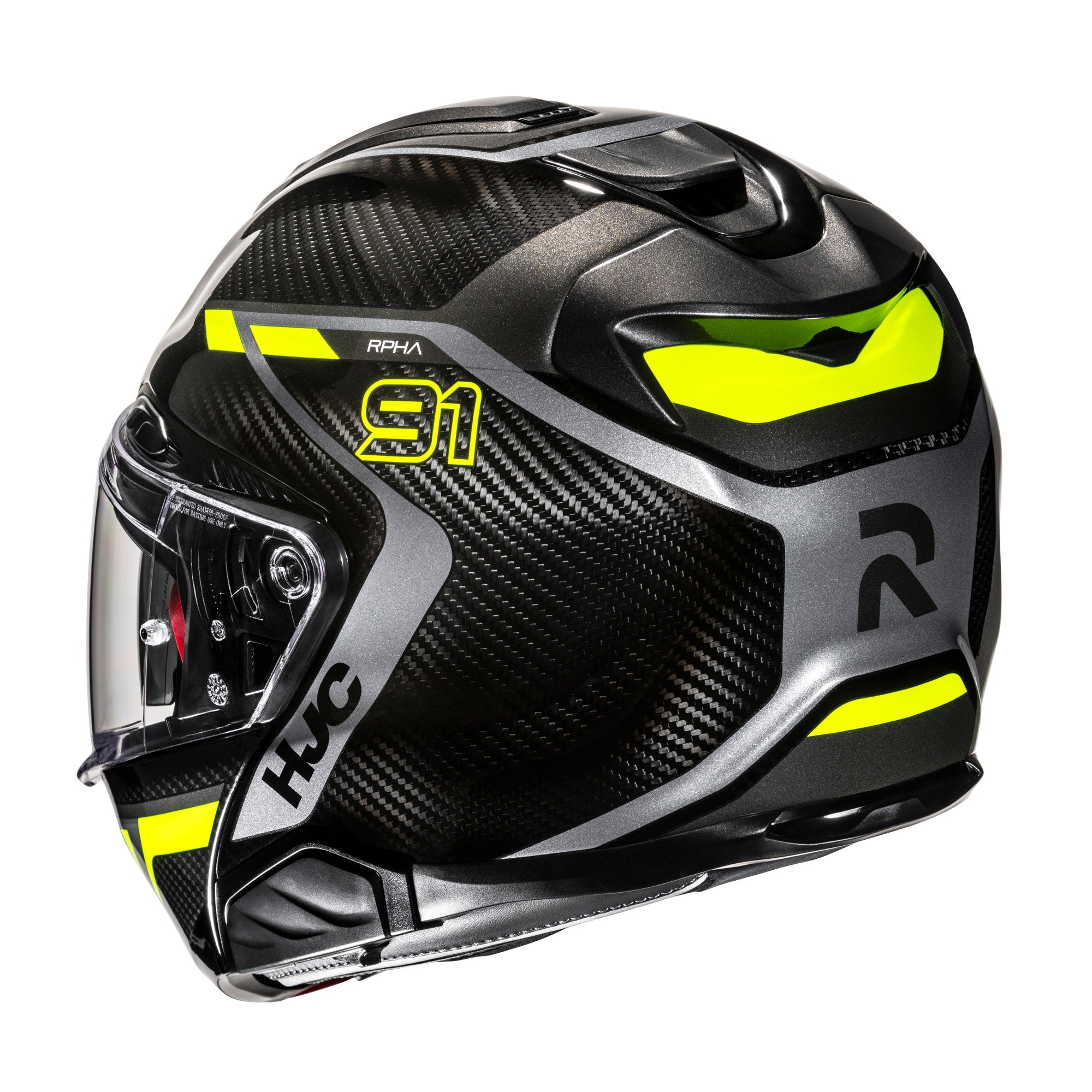 HJC RPHA 91 Carbon Lagos Flip-Up Helmet MC3H Yellow - FREE UK Shipping, FREE 365 Day Returns | Moto Central
