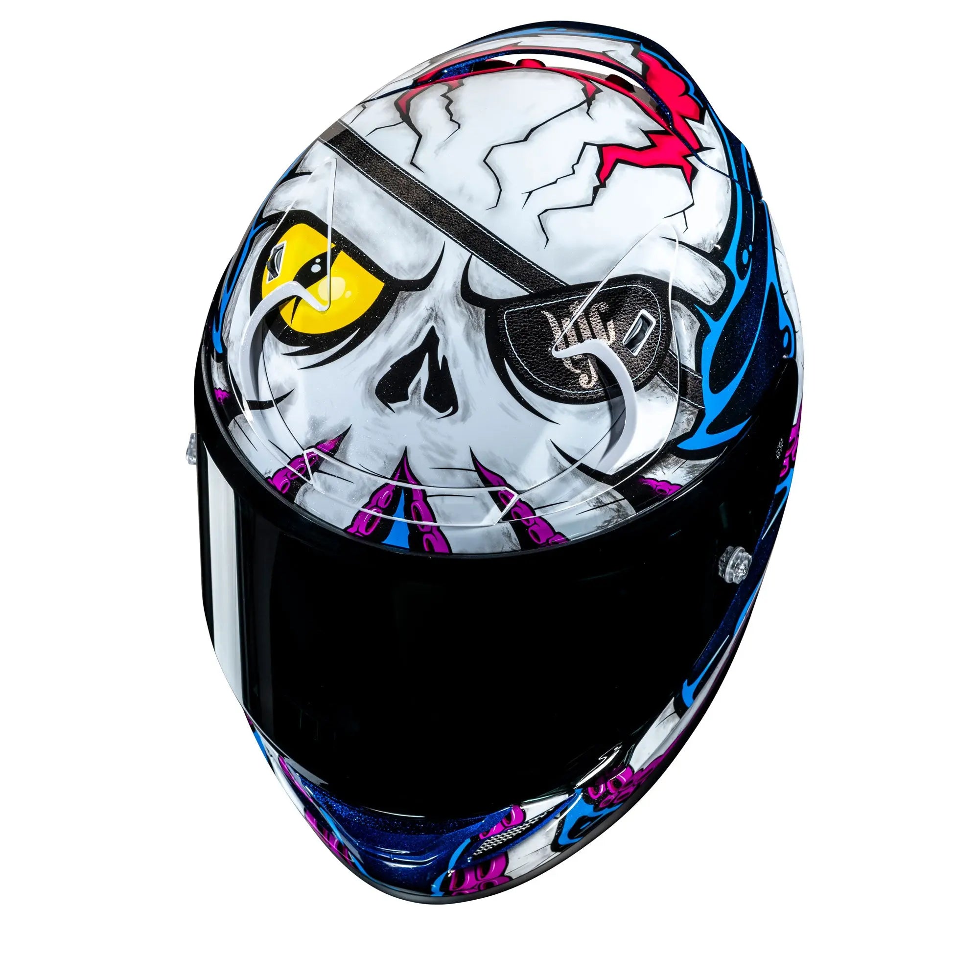 HJC RPHA 12 Kraken Blue / Purple / White  - FREE UK Shipping, FREE 365 Day Returns | Moto Central