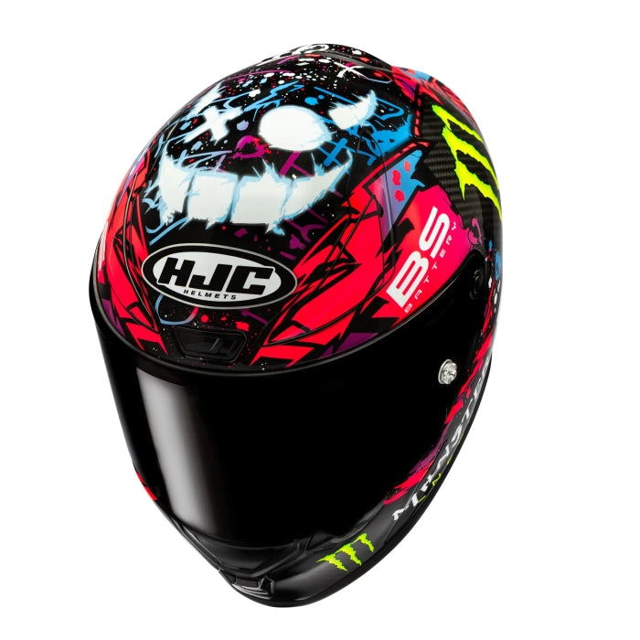 HJC RPHA 1 V2 Carbon Funky Diablo MC8 Pink FREE UK Delivery, FREE 365 Day Returns | Moto Central