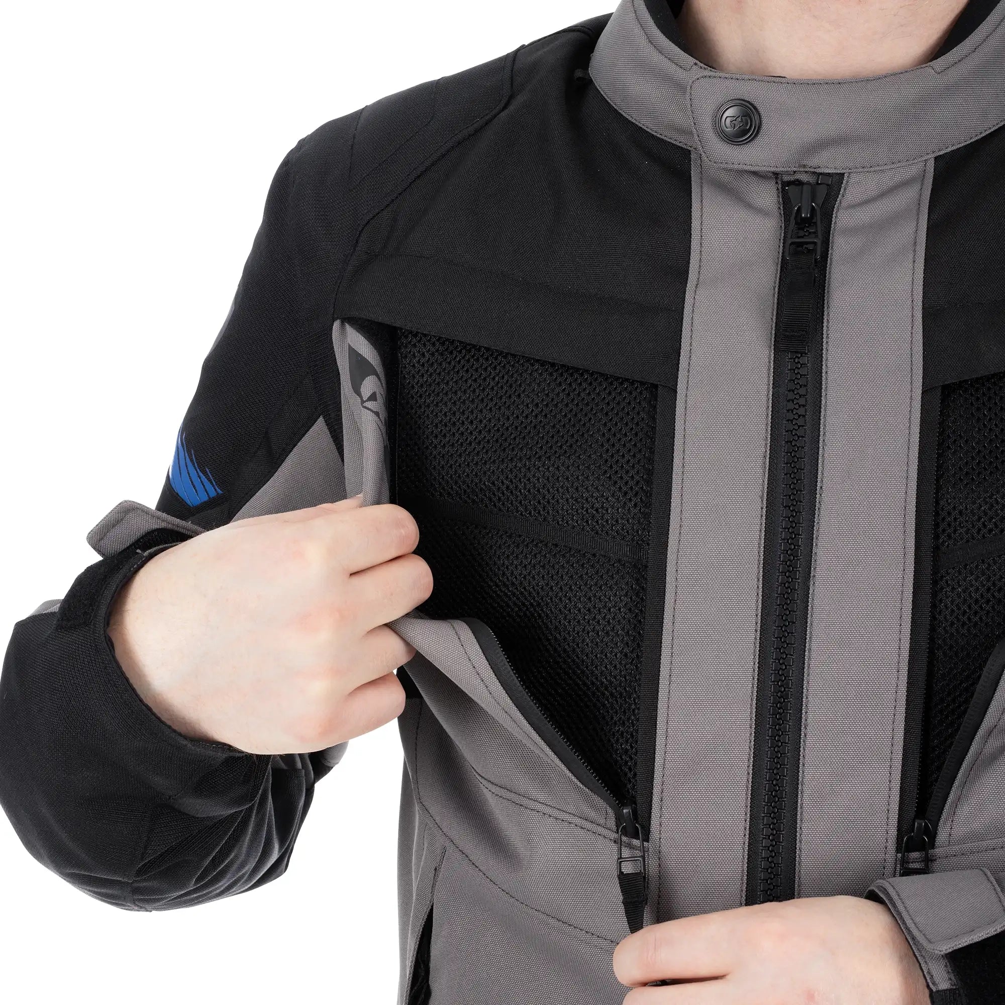 Oxford Toronto 1.0 D2D Textile Jacket Black / Grey / Blue FREE UK Delivery, FREE 365 Day Returns | Moto Central
