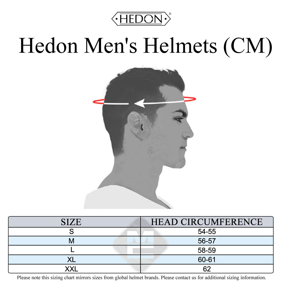 Hedon Men's Size Guide